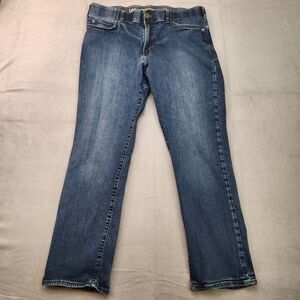 Lee Extreme Motion Jeans Men 38x32 Blue Medium Wash Performance Straight Tapered